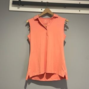 Never worn Peter Millar peach golf tank